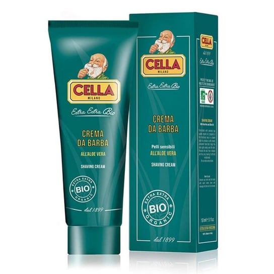 Cella, Milano Shaving Cream Bio Aloe, Krem do golenia tuba, 150 ml Cella