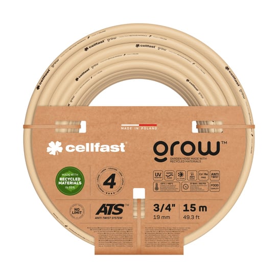 Cellfast, Wąż ogrodowy 4 warstwowy GROW 3/4" (19 mm) 15 mb , 13-520 Cellfast