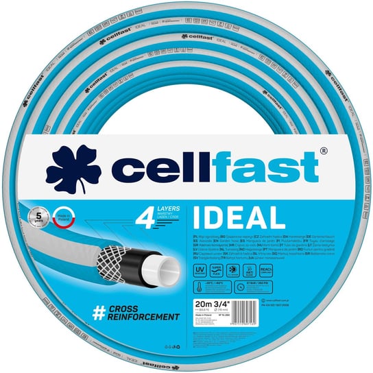 Cellfast Wąż ogrodowy 4 warstwowy IDEAL 3/4" 20 mb 10-260 Cellfast