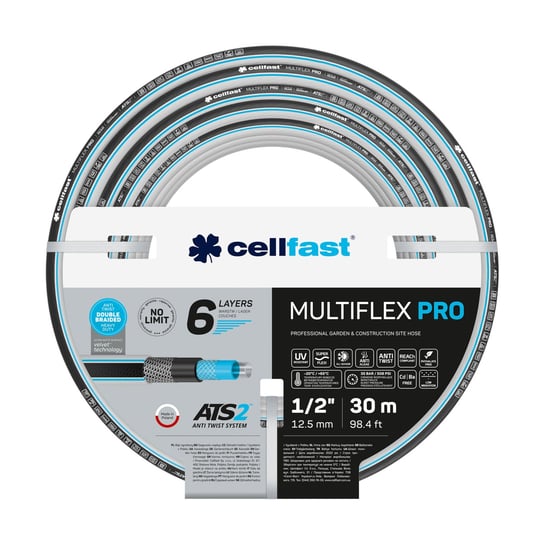 Cellfast, Wąż ogrodowy 6 warstwowy MULTIFLEX ATSV TM 1/2" (12,5 mm) 30 mb , 13-801 Cellfast