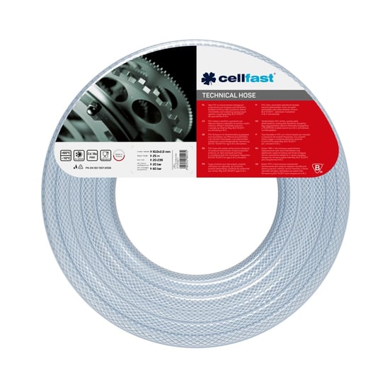 Cellfast, Wąż zbrojony techniczny 10,0 mm x 2,0 mm ,25 mb, 20-239 Cellfast