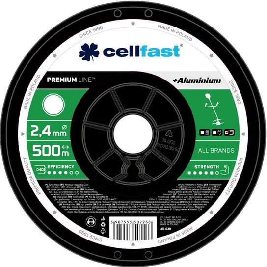 Cellfast, Żyłka na szpuli Premium 2,4 mm 500 mb okrągła , 35-071 Cellfast