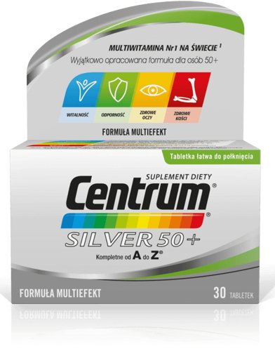 Centrum Silver 50+ Multiefekt Suplement diety, 30tab PFIZER