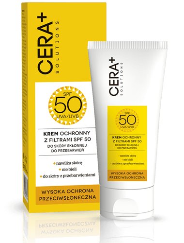 Cera+, SPF 50 Solutions, Krem ochronny do skóry z przebarwieniami, 50 ml SYNOPTIS PHARMA