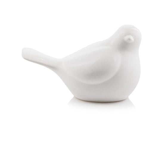 Ceramiczna figurka biały ptak 9cm Wiosna Wielkanoc stroik prezent Inna marka