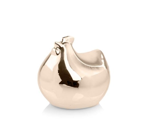 Ceramiczna figurka złota kurka 5x6 cm Wielkanoc stroik prezent Inna marka
