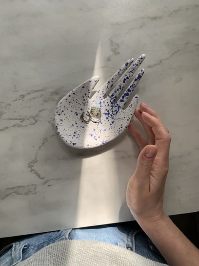 Ceramiczna Łapka na Biżuterię w Niebieskie Ciapki Inna marka