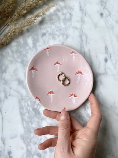 Ceramiczna Miseczka na Biżuterię  z Muchomorami Inna marka