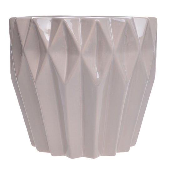 Ceramiczna osłonka na doniczkę - beżowa Barde 15 cm Duwen