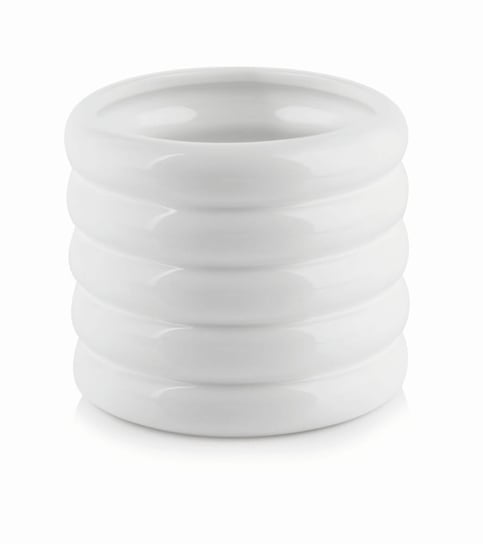 Ceramiczna osłonka na doniczkę Cylinder Biała 15Cm ABC