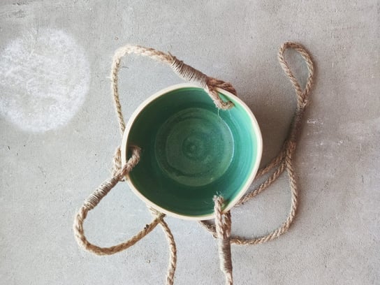 Ceramiczna osłonka na doniczkę Ocean Green POTPOTSTUDIO