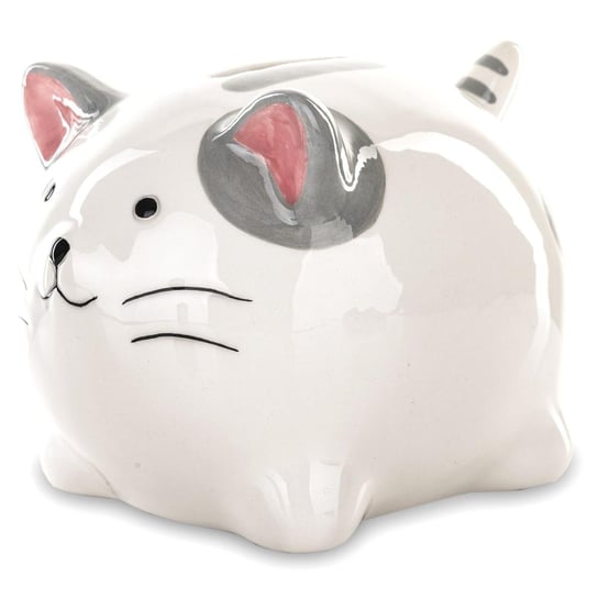 Ceramiczna, otwierana skarbonka dla dziecka - kot Flips 10x14 cm Duwen