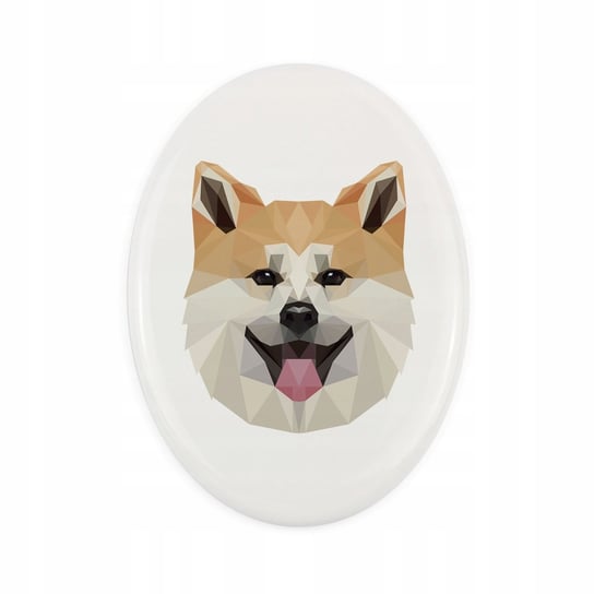 Ceramiczna płytka Akita, pies geometryczny Inna marka