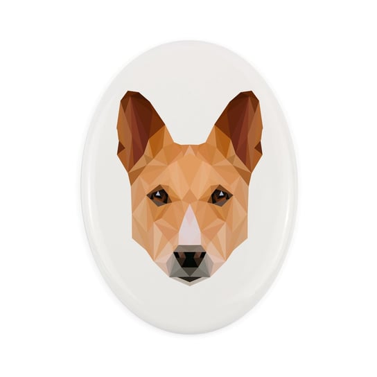 Ceramiczna płytka Basenji, pies geometryczny Inna marka