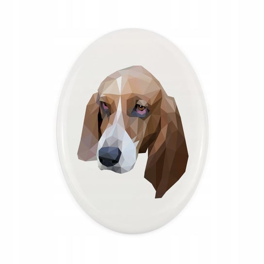 Ceramiczna płytka Basset, pies geometryczny Inna marka