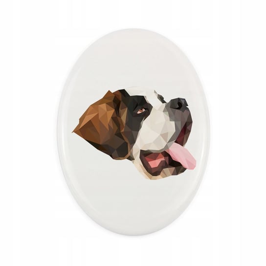 Ceramiczna płytka Bernardyn, pies geometryczny Inna marka