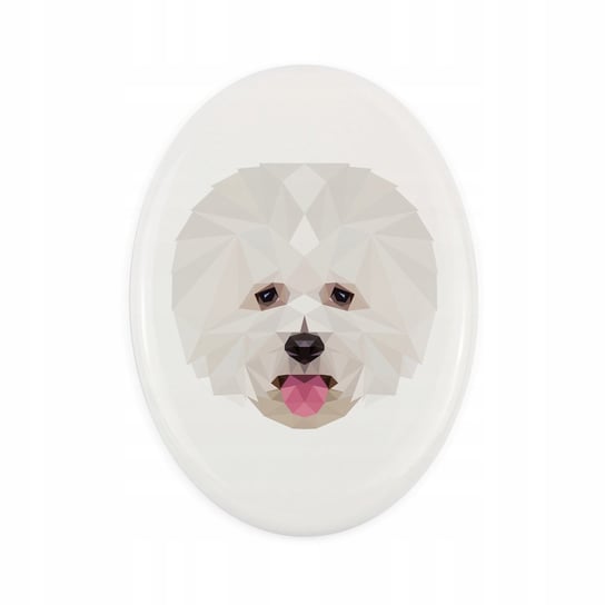 Ceramiczna płytka Bichon frise, pies geometryczny Inna marka