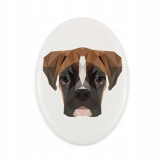 Ceramiczna płytka Bokser, pies geometryczny Inna marka