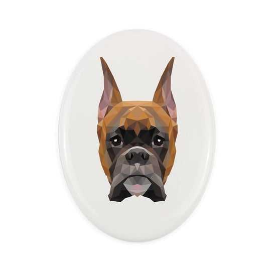 Ceramiczna płytka Bokser pies geometryczny Inna marka
