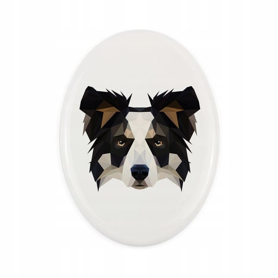 Ceramiczna płytka Border Collie, pies geometryczny Inna marka