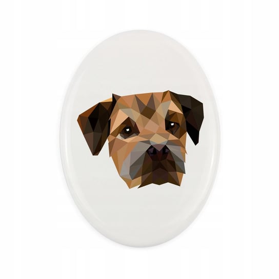 Ceramiczna płytka Border Terrier pies geometryczny Inna marka