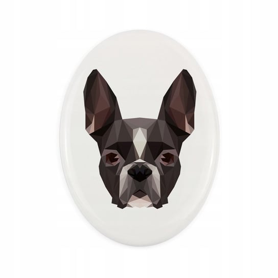 Ceramiczna płytka Boston Terrier pies geometryczny Inna marka