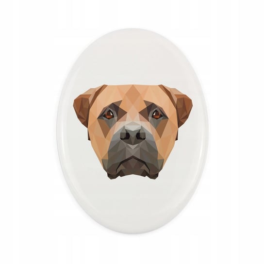 Ceramiczna płytka Bullmastif, pies geometryczny Inna marka