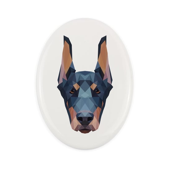 Ceramiczna płytka Doberman, pies geometryczny Inna marka
