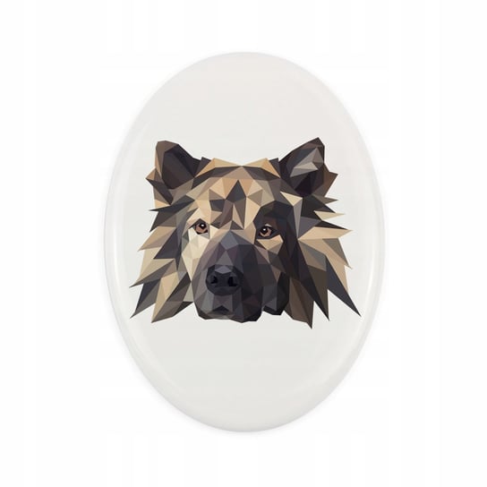 Ceramiczna płytka Eurasier, pies geometryczny Inna marka