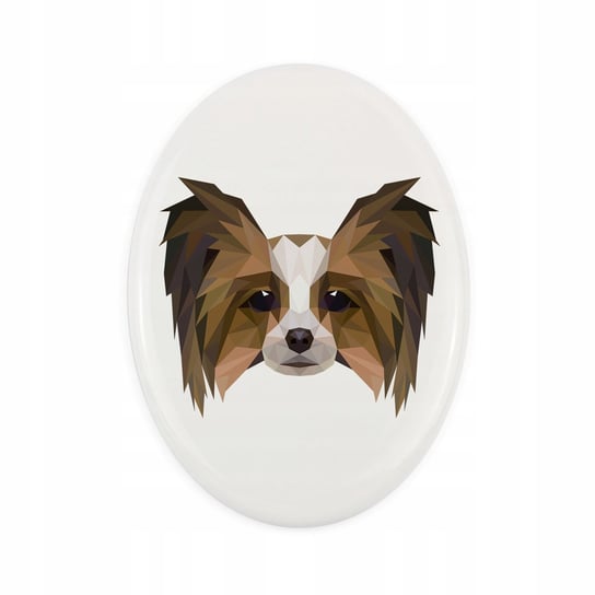 Ceramiczna płytka Papillon, pies geometryczny Inna marka