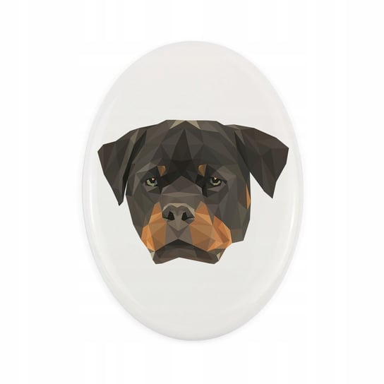 Ceramiczna płytka Rottweiler, pies geometryczny Inna marka