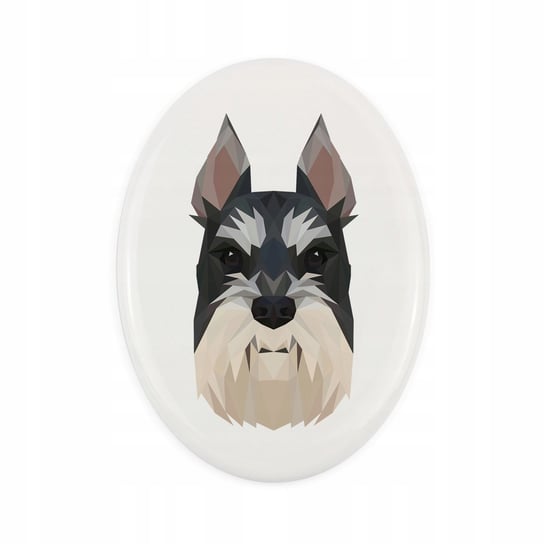 Ceramiczna płytka Sznaucer, pies geometryczny Inna marka