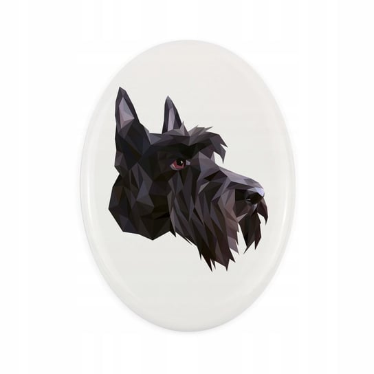 Ceramiczna płytka Terier szkocki pies geometryczny Inna marka