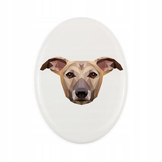 Ceramiczna płytka Whippet, pies geometryczny Inna marka