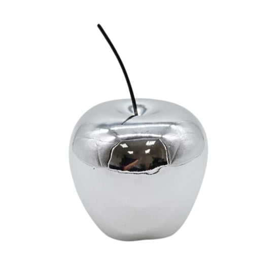 Ceramiczne jabłko dekoracyjne srebrne srebrny Wisan