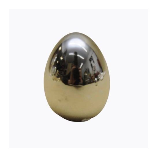 Ceramiczne jajko dekoracyjne srebrne srebrny Wisan
