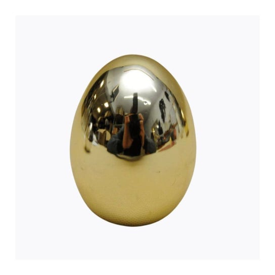 Ceramiczne jajko dekoracyjne złote złoty Wisan