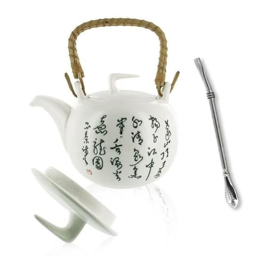 Ceramiczny czajniczek Jiangxi 1 litr + słomka ze stali nierdzewnej z filtrem Youdoit