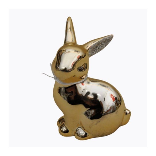 Ceramiczny królik dekoracyjny złoty złoty Wisan