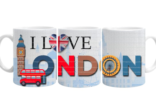 Ceramiczny Kubek Mrapol 300ml Podróże I Love London Londyn UK Mrapol