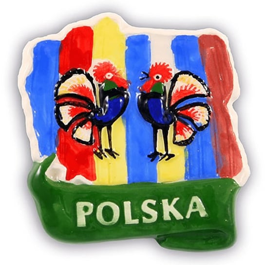 Ceramiczny magnes na lodówkę Polska kontur folk Inna marka