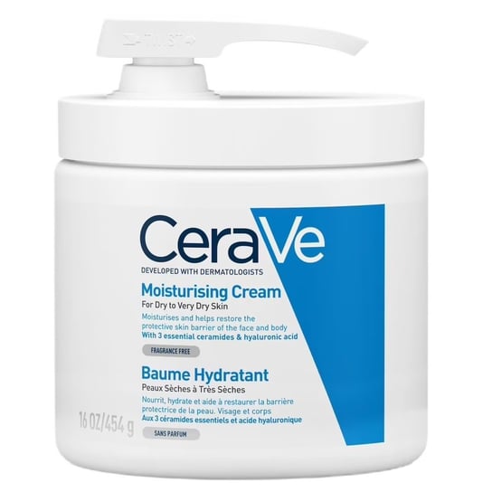 CeraVe, Nawilżający balsam dla skóry suchej i bardzo suchej z pompką, 454g CeraVe