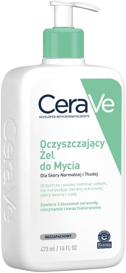 CERAVE Oczyszczający żel do mycia dla skóry normalnej i tłustej - 473ml CeraVe