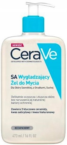 CeraVe SA, Wygładzający żel do mycia twarzy, 473 ml CeraVe