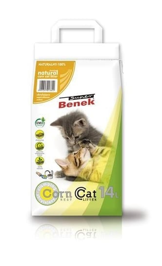 Certech Super Benek Corn Cat Natural 14 l - żwirek kukurydziany dla kotów 14l Inny producent