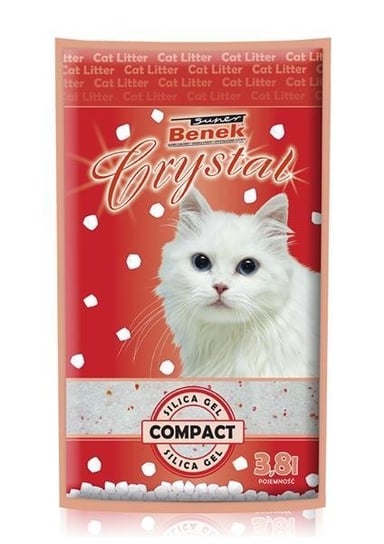 Certech Super Benek Crystal Compact Mega Pack 3.8 l -  żwirek dla kotów gwiezdny pył 3.8l Inny producent