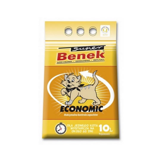 Certech Super Benek Economic 10 l - bentonitowy żwirek dla kotów 10l Super Benek