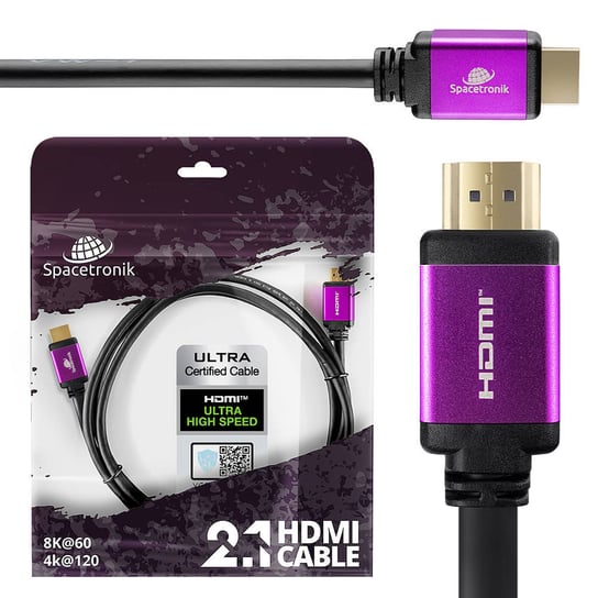 Certyfikowany Kabel HDMI 2.1 Spacetronik SH-SPR 2m Spacetronik