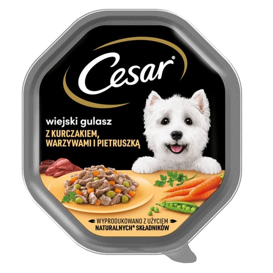 CESAR mokra karma dla psa kurczak z warzywami w sosie tacka 150 g Mars