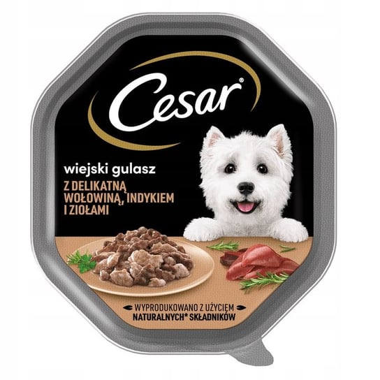 CESAR mokra karma dla psa wołowina i indyk w sosie tacka 150 g Cesar